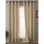 MKLuzkoviny.cz Závěsy Zara béžová – 140 × 280 cm (2 ks) – Zboží Dáma