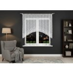 Dekorační oblouková krátká záclona na žabky KAROLINA 120 bílá 300x120 cm MyBestHome – Hledejceny.cz