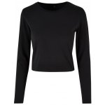 Crop tričko s dlouhým rukávem Build Černá – Hledejceny.cz