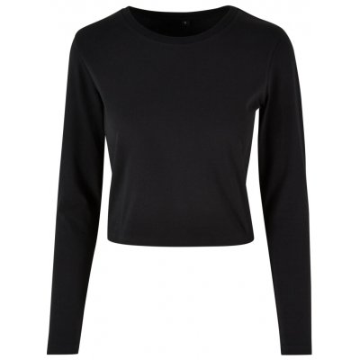 Crop tričko s dlouhým rukávem Build Černá – Hledejceny.cz