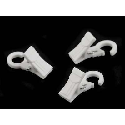 Žabky na záclony plastové s háčkem Varianta: 1 bílá mléčná, Balení: 10 ks – Hledejceny.cz