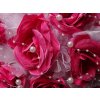 Svatební autodekorace Kytice na auto - malinově růžové růže / bílá