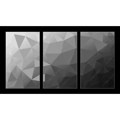Obraz 3D třídílný - 90 x 50 cm - Vector abstract triangulated color background.Poly Mosaic Background.Background of geometric shapes. Retro triangle background. Colorfu – Zboží Mobilmania