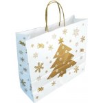 Dárková vánoční taška 36*12*31 cm, bílý sulfátový papír 120 g – Hledejceny.cz