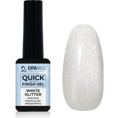 Expa nails quick finish gel white glitter 11 ml