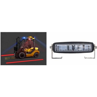 Čárový paprsek bezpečnostní světlo LED pro vysokozdvižný vozík 18W (6 x 3W) + IP67 krytí