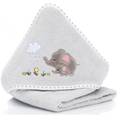 Fillikid Osuška s kapucí elephant grey 75x75 cm – Zboží Dáma