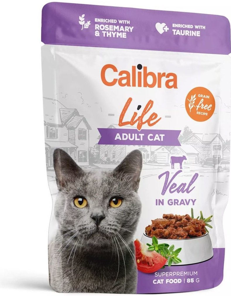 Calibra Life Adult Veal in gravy 85 g