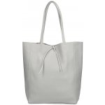 Made in Italy kožená kabelka 396 šedá – Zboží Mobilmania