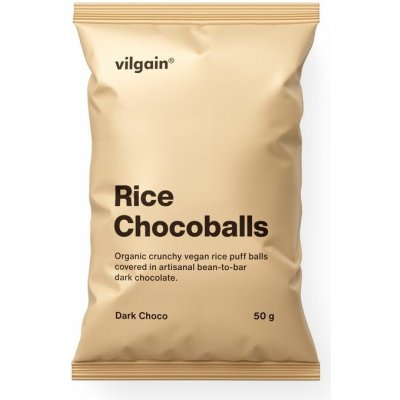 Vilgain Rice Chocoballs BIO hořká čokoláda 50 g – Zboží Mobilmania