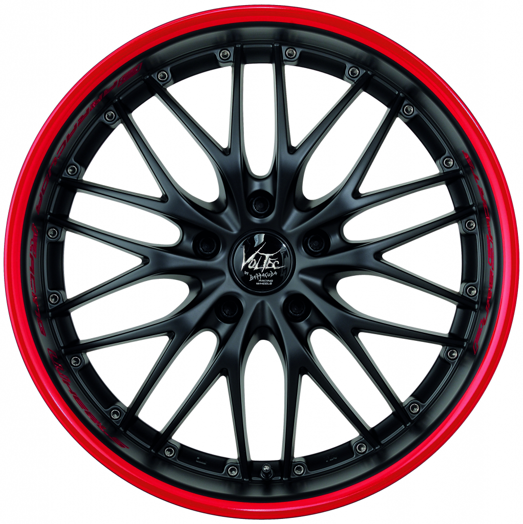 Barracuda Voltec T6 8x18 5x114,3 ET40 matt black trim red