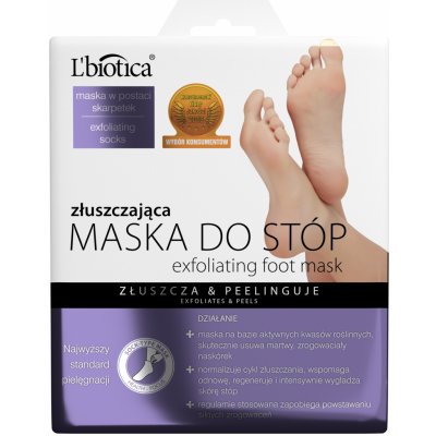 L'biotica Masks exfoliační ponožky pro zjemnění a hydrataci pokožky nohou 40 ml – Zboží Mobilmania