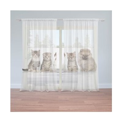 Sablio Záclony Mláďátka: 2ks 150x250cm – Hledejceny.cz