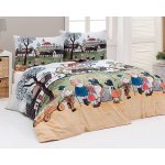 Matějovský povlečení Josef Lada Jaro NA VSI zeleno-béžové bavlna hladká digitál 140x200 70x90 – Zboží Dáma