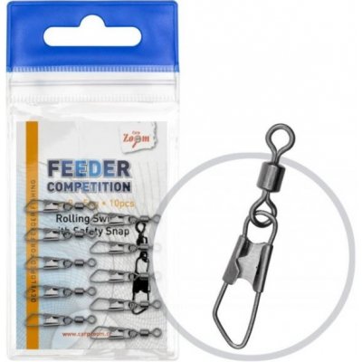 Carp Zoom Obratlík s karabinkou Rolling Swivel with Safety Snap FC vel.10 10ks – Zboží Dáma