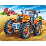 Larsen Výukové Oranžový traktor 37 dílků – Zboží Mobilmania