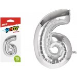MFP Paper s.r.o. Balónek č. 6 nafukovací fóliový 75 cm – Zbozi.Blesk.cz