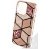 Pouzdro a kryt na mobilní telefon Apple Pouzdro 1Mcz Geometric Marble Cover Apple iPhone 13 Pro růžově zlaté