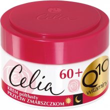 Celia Q10 Vitamins polotučný krém proti vráskám s kolagenem na den a noc 60+ 50 ml