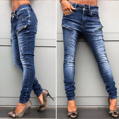 V&V dámské jeans se zipy