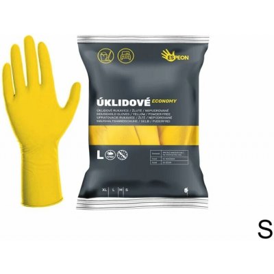Economy Úklidové latexové nepudrované žluté 1 pár – Sleviste.cz