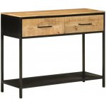vidaXL Konzolový stolek 100 x 35 x 76 cm masivní mangovník a železo 11461.358581 – Sleviste.cz
