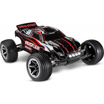 Traxxas Rustler RTR červeno-černý s LED osvětlením 1:10 – Zbozi.Blesk.cz