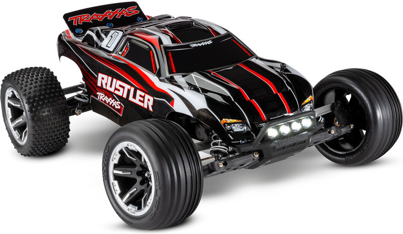 Traxxas Rustler RTR červeno-černý s LED osvětlením 1:10