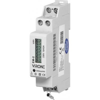 1-fázový indikátor spotřeby elektrické energie, 40A, pulzní výstup, 1 modul, DIN TH-35mm – Hledejceny.cz