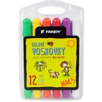 Fandy Voskové gelové pastelky 12 barev 464346 – Hledejceny.cz
