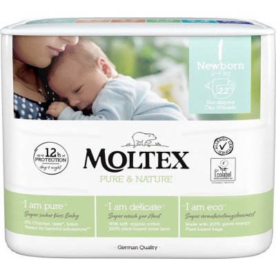 Moltex Plenky Pure & Nature Newborn 2-4 kg 22 ks – Zboží Mobilmania