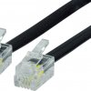 síťový kabel Valueline VLTP90101B10 telefonní, RJ10 (4P4C) Zástrčka - RJ10 (4P4C) Zástrčka, plochý, 1m, černý