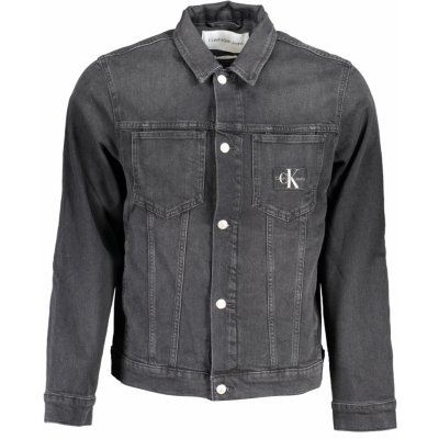 Calvin Klein Jeans džínová bunda J30J324577 černá – Zboží Mobilmania