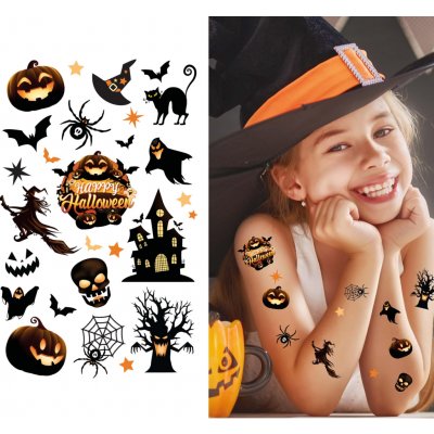 Fiestas Guirca Tetování Halloween černé – Hledejceny.cz