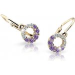 Cutie Jewellery zlaté dětské náušnice C2154-10-X-1 fialová – Hledejceny.cz