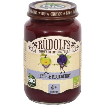 RUDOLFS Bio příkrm jablko a borůvky 190 g