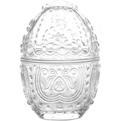 Clayre & Eef Skleněná dóza na bonbóny ve tvaru vajíčka 10 x 14 cm – Sleviste.cz