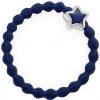 Gumička do vlasů By Eloise London Enamel Silver Star barva Navy Blue