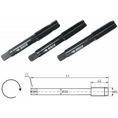 BAER HSSE VAP sada ručních závitníků (3 ks) – M - pro nerez M 16 x 2,0 – Hledejceny.cz
