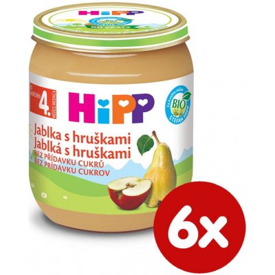 Hipp Bio Jablka s hruškami 6 x 125 g – Hledejceny.cz