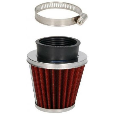 Univerzální vzduchový filtr konus 90° CHROM - červený 28/34 mm – Hledejceny.cz