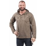 Kurta košile s kapucí hnědo-béžová – Sleviste.cz