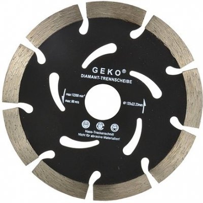 GEKO Diamantový řezný kotouč, segmentový, 125x22,2x10mm G00287 – Zboží Mobilmania