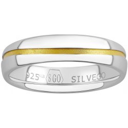 SILVEGO Snubní stříbrný prsten Sunny pozlacený žlutým zlatem SHG8709RMGP