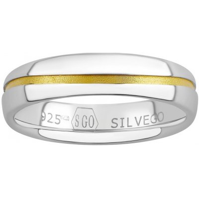 SILVEGO Snubní stříbrný prsten Sunny pozlacený žlutým zlatem SHG8709RMGP – Zbozi.Blesk.cz