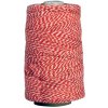 IB LAURSEN Dekorativní provázek Red/white - 10 m, červená barva, textil