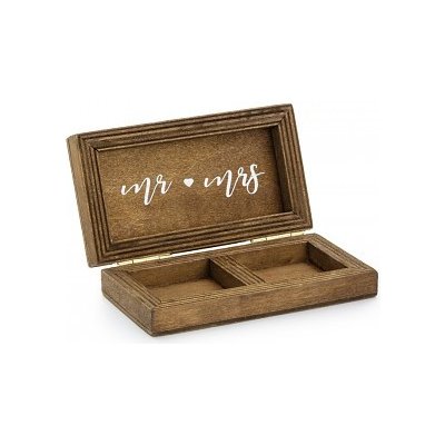 Dřevěná krabička na svatební prstýnky – Zboží Mobilmania