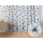 Biante Bavlněný závěs Sandra SA-737 Modro-šedé květy vanilky na bílém 150x150 cm – Hledejceny.cz