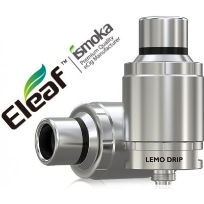 iSmoka-Eleaf Lemo Drip clearomizer RDA Stříbrný – Zboží Mobilmania