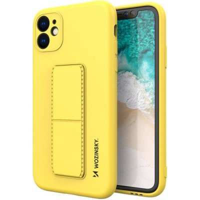 Pouzdro Wozinsky Flexibilní silikonové se stojánkem iPhone 12 Pro žluté – Zboží Mobilmania